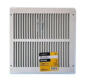 Everbilt 803492136956 12 Inch X Steel Return Air Grille In White Powder Coat