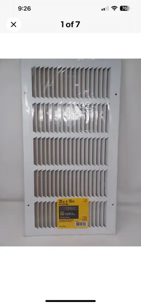 Everbilt 803492137182 1 20 Inch X 10 White Return Air Grille