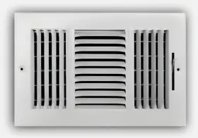 E103m10x06 Everbilt New 10 Inch X 6 3-way Steel Wall/ceiling Register In White