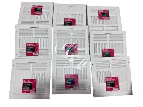 E104m10x10 Everbilt 9 Pack 10 Inch X 4-way Steel Wall/ceiling Register In White