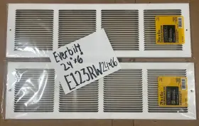 E123rw24x06 Everbilt Two Pieces Baseboard Return Air Grille White 24 X 6 Inches