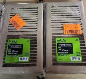E150mb06x12 Everbilt 2 Pack 6 Inch X 12 2-way Steel Floor Register In Brown