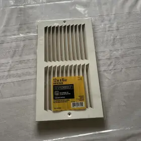 E170-12x06 Everbilt New 12 Inch X 6 Cold Air Return Grille White Sidewall Ceiling Paintable