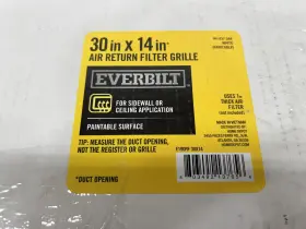E190rf30x14 Everbilt 30 Inch X 14 Steel Return Air Filter Grille White