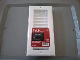 E210vm10x04 Everbilt 10 Inch X 4 1-way Steel Adjustable Wall/ceiling Register In White Air Vent