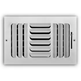 E403m10x06 Everbilt 10 Inch X 6 3-way Steel Fixed Curved Blade Wall/ceiling Register In White