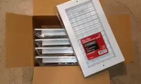 Ea210vm12x06 Everbilt 12 Inch X 6 White Aluminum Adjustable Wall And Ceiling Register 5 Pack New
