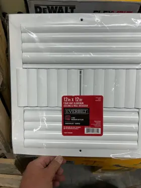 Ea304m12x12 Everbilt 12 Inch X 4-way Aluminum Adjustable Curved Blade Wall/ceiling Reg