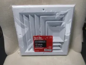 Ea503m Everbilt 08x08 8 Inch X 3-way Square Ceiling Diffuser White Paintable New