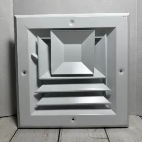 Ea503m06x06 Everbilt 6 Inch X 3-way Aluminum Square Ceiling Diffuser In White