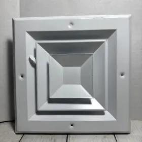 Ea504m06x06 Everbilt 6 Inch X 4-way Aluminum Square Ceiling Diffuser In White