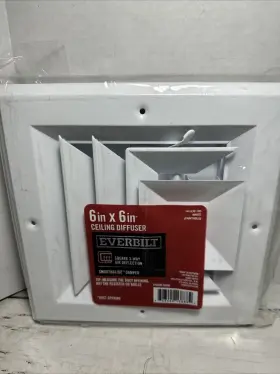 Mfeasc6w3 Everbilt 6 Inch X6 Ceiling Diffuser 3-way Aluminum Square #3
