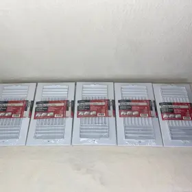 Everbuilt 079916044194 5 Pack - 12in X 6in Ceiling And Wall Register 3 Way Air Deflection