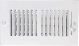 Ez-flo 091712616085 8 X 4 Inch Duct Opening White Air Vent Cover For Wall Or Ceiling