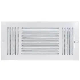Ez-flo 091712616160 14 X 6 Inch Duct Opening White Air Vent Cover For Wall Or Ceiling Three-wa