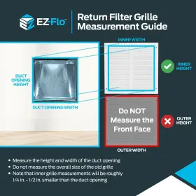 Ez-flo 091712616412 16 X Inch Duct Opening White Return Air Vent Cover For Wall Or Ceiling #3