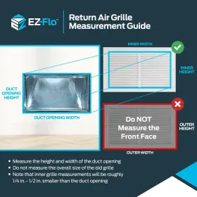 Ez-flo 091712616436 14 X 8 Inch Duct Opening White Return Air Vent Cover For Wall Or Cei #3