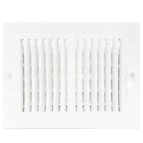 Ez-flo 091712616610 Inch 8 X 6 Duct Opening White Air Vent Cover For Wall Or Ceiling Two-way