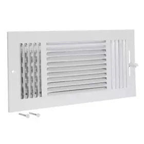 Ez-flo 313042040003 14 Inch X 6 3-way Steel Wall/ceiling Register White