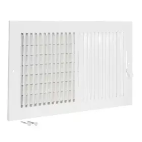 Ez-flo 445045239207 14 Inch X 8 2-way Steel Wall/ceiling Registered White