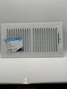 61612 Ez-flo 12 Inch X 6 2-way Steel Wall/ceiling Register White