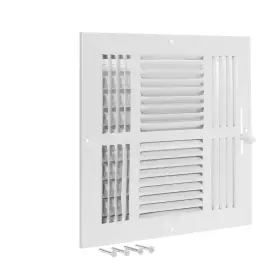61619 Ez-flo 10 Inch X 4-way Steel Wall/ceiling Register White