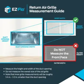 61628 Ez-flo 14 X 6 Inch Duct Opening White Return Air Vent Cover For Wall Or #3