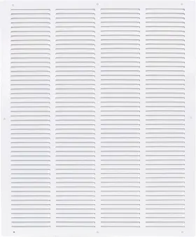 61649  Ez-flo 20 X 25 Inch Duct Opening White Return Air Vent Cover For Wall Or