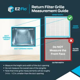 Ez-flo 971499914768 25 X 20 Inch Duct Opening White Return Air Vent Cover For Wall Or Ceiling #3