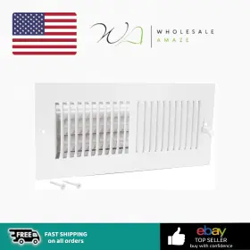 C395298074  Ez-flo 12 X 4 Inch Duct Opening Air Vent Cover For Wall Or Ceiling Two-way