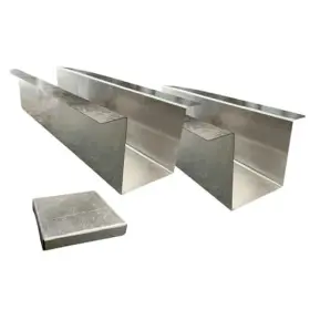 F&l 810185750146 Heavy-duty Raw Galvanized Metal Line Cover Set For Ac And Heat 3 Inch X3 X96