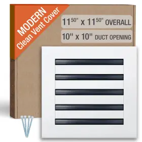Fs-w-10x10 Fa-star Clean Modern Ac Vent Cover 10 X Duct Opening Cutout - Decorative W