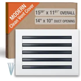 Fs-w-14x10 Fa-star Clean Modern Ac Vent Cover 14 X 10 Duct Opening Cutout - Decorative White A