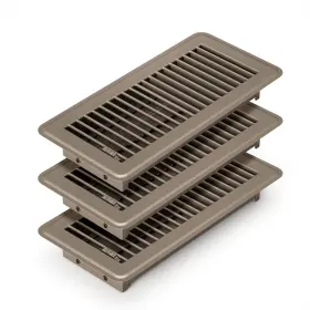 10-3p-us Fangofast Jsfkb-4 4 Inch X 10 Duct Opening Size Floor Register Brown 3 Pack Premium Steel Easy A