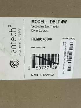 411107 Fantech Fantech-411107 Dblt 4w Dryer Boosting Lint Trap 4 Inch Duct - New With Orig Box #2