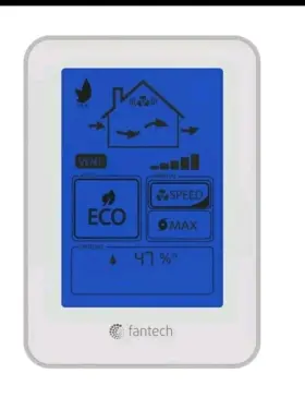 Fantech 650737147273 Eco-touch Iaq Touchscreen 5-speed Multi-function Dehumidistat