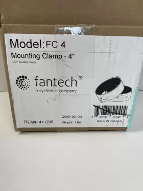 411295 Fantech 650737510503 Fc - 4 Inch Duct Mounting Clamps Set Of 2 Clamp Systemair
