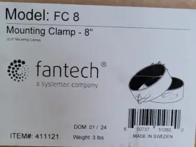 Fantech 650737510800 Fc8 Pair Of Mounting Clamps For Round 8 Inch Duct - New Sealed Box