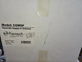 Com6p Fantech Com - 6 Inch Duct Supply And Exhaust Hood Set White Plastic