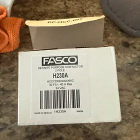 H230a Fasco Goodman Replacement Contactor - 2 Pole 30 Amp 24v Coil Compressor / Motor