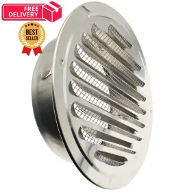 F-air-vent-6in Fdxgyh 6 Inch Round Air Vent Stainless Steel Louver Grille Cover White
