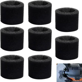 Xyqfo-8hm Fennoral 8 Pcs Muffler Diffuser Foam Replacement Part For Wet/dry Vacs With A 2-1/2