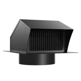 Rev-100 Ficbxra Black Roof Vent Cover&cap 4/6/8/10/12 Inch Rooftop Cap With Damper For