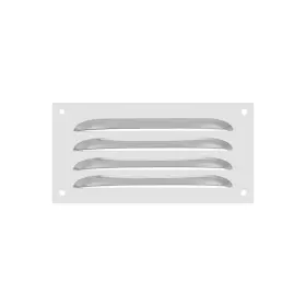 Fipux 601968160012 8 X 4 Inch Stainless Steel Vent Covers Air Grille Hvac Louvered Grill Silver