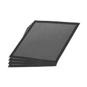 Fipux 609044795400 4 Pack 8 Inch X8 Magnetic Vent Cover Floor Wall Air Registers Screen Mesh Black