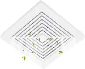 Fiquki 739608246045 12x12 Inch Abs Plastic Square Ceiling Laminar Air Flow White