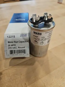 12215 Fits Mars2 3127 1 Mars Round Run Capacitor 25 Uf Mfd 370 Volt - Buy More And Save