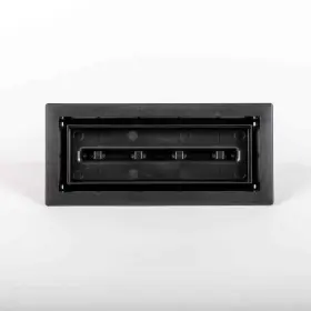 Fittes 628504055175 Framed Floor Vent Lite 4 Inch X 10 Black