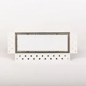Fittes 628504056165 Framed Wall Vent Luxe - 6 Inch X 14 Satin White