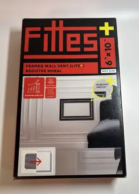 Dwlitfr6x10wht-hp Fittes Framed Wall Vent Lite 6 Inch X 10 White